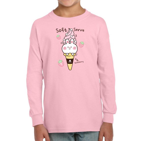 Soft Serve Strawberry Bunny Long Sleeve Toddler -Image by Shutterstock, 3 Toddler