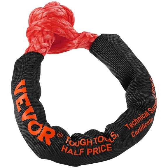 Soft Shackle Synthetic Recovery Rope, 2PCS 1/2"x22", 44092lbs Break Strength, Off-Road Towing Strap