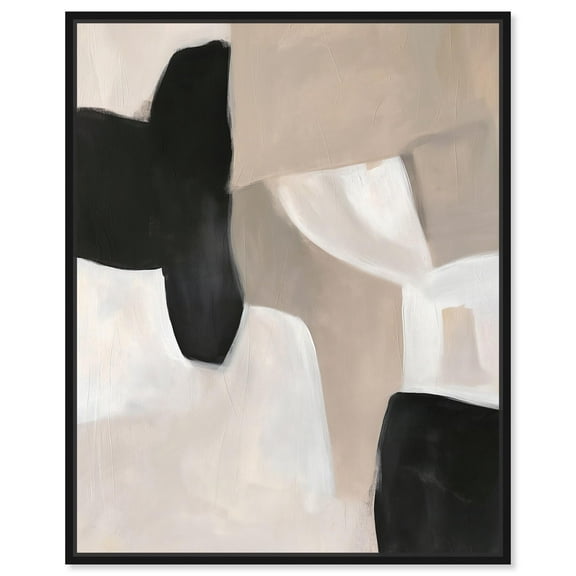 Soft Shadowplay II Canvas Modern Boho by Art Remedy, Black Frame, 16" x 20"