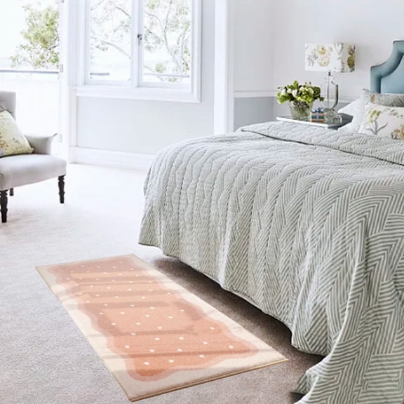 Soft Shag Bedroom Rug with Non Slip Rubber Backing – Fluffy High Pile Bedside Runner Carpet for Bedroom, Dorm, or Living Room Decor