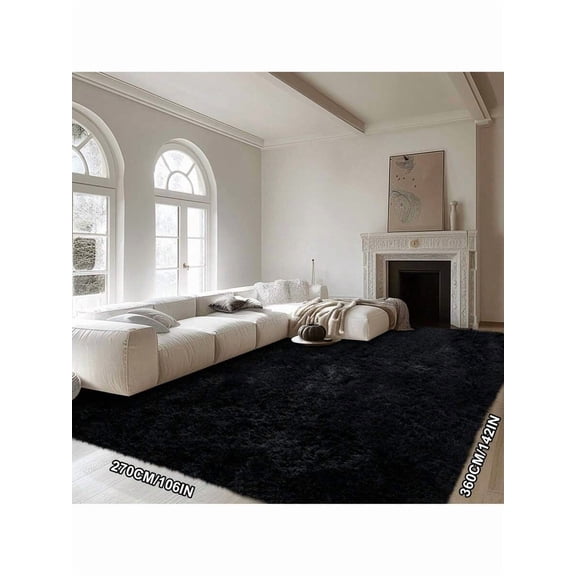 Soft Shag Rugs For Bedroom, Fluffy Shaggy Rugs For Living Room, Luxury Modern Plush Carpet For Dorm, Apartment, Indoor Home Decor, Upgrade Non-Slip Cozy Accent Rug For Floor Protection And Style