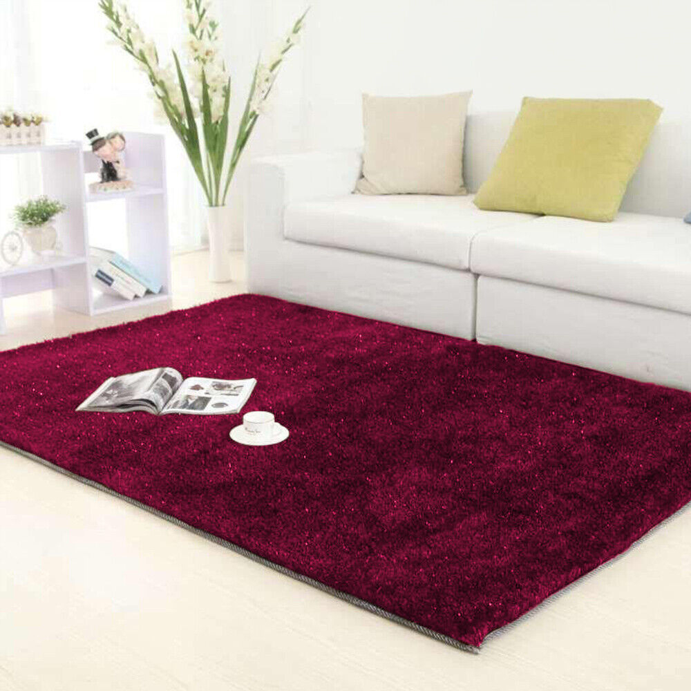 Soft Shaggy Fluffy Shag Shaggy Rug Silky Thick Soft Area Rugs Floor