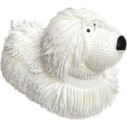 Soft Shaggy Puffer Dog Toy 1 White 8 x 5 Filled with air for a Fun Squishy Stretchy Fidget Experience. Blue, Pink, White. 1 White