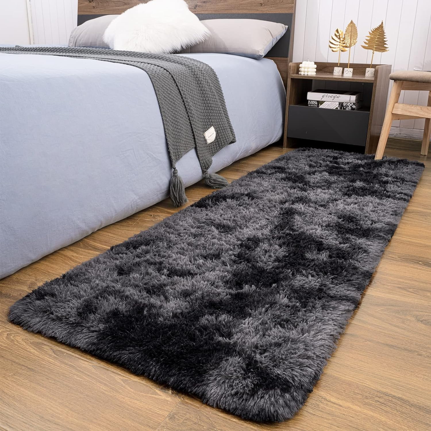 Soft Shaggy Runner Rug for Bedroom 2x6 Feet Indoor Fluffy Area Rug
