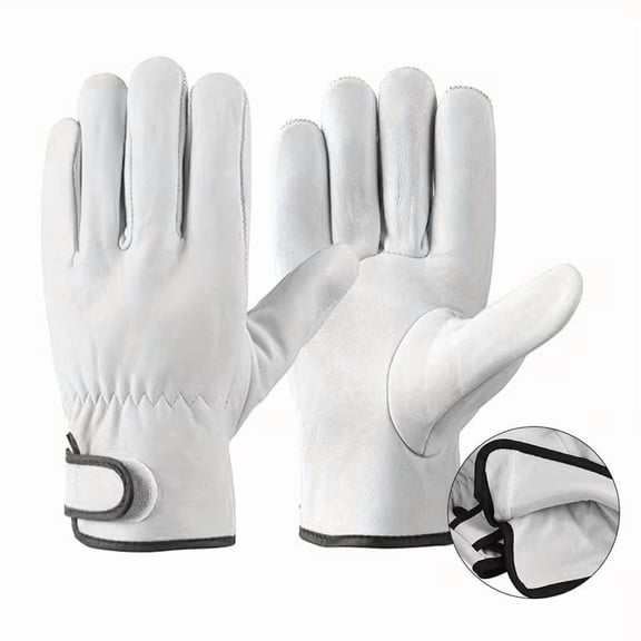 Soft Sheep Leather Driving Gloves - Ergonomic Breathable Work Gloves for Hunting, Farming, Gardening, Welding