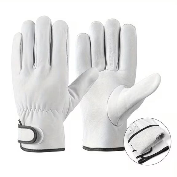 Soft Sheep Leather Driving Gloves - Ergonomic Breathable Work Gloves for Hunting, Farming, Gardening, and Welding