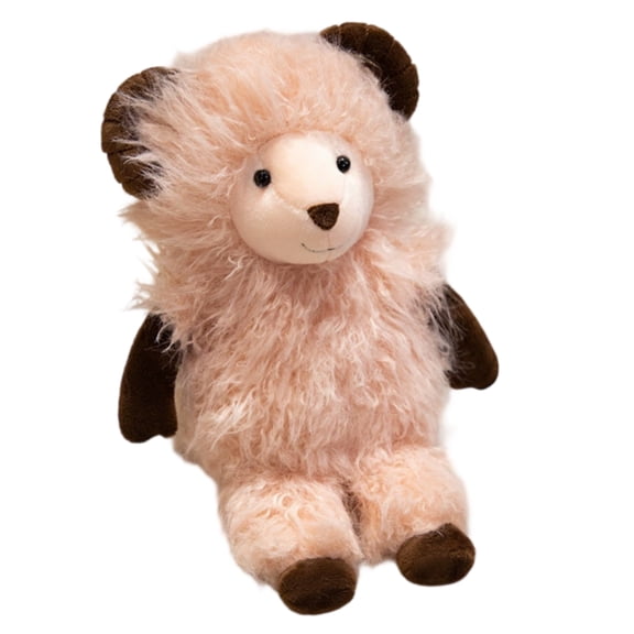 Soft Sheep Plush Toy, Fluffy Lamb Stuffed Animal, Cute Farm Creature Doll, Home Decor Accent, Huggable Animal Pillow, Birthday Present for Friends and Adults, 9.8in