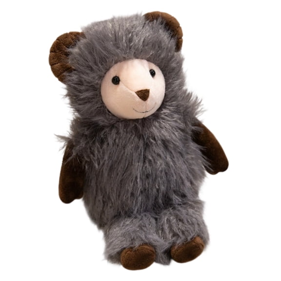 Soft Sheep Plush Toy, Fluffy Lamb Stuffed Animal, Cute Farm Creature Doll, Home Decor Accent, Huggable Animal Pillow, Birthday Present for Friends and Adults, 9.8in