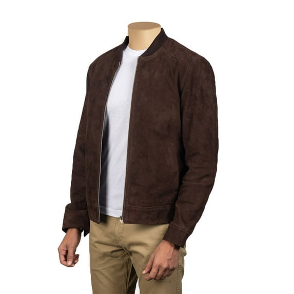 Soft Sheep custom-made cafe racer brown suede leather jacket for men, perfect gift for him, light weight and stylish leather outer wear