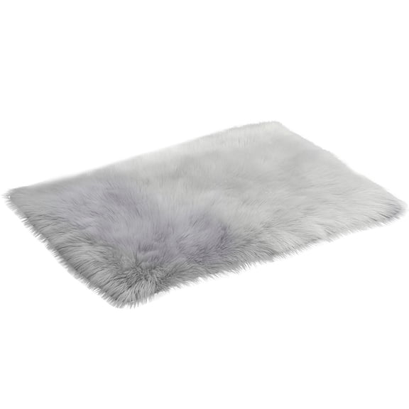 Soft Sheepskin Wool Chair Cover Blanket Warm Hairy Carpet Seat Mat for Cozy Home