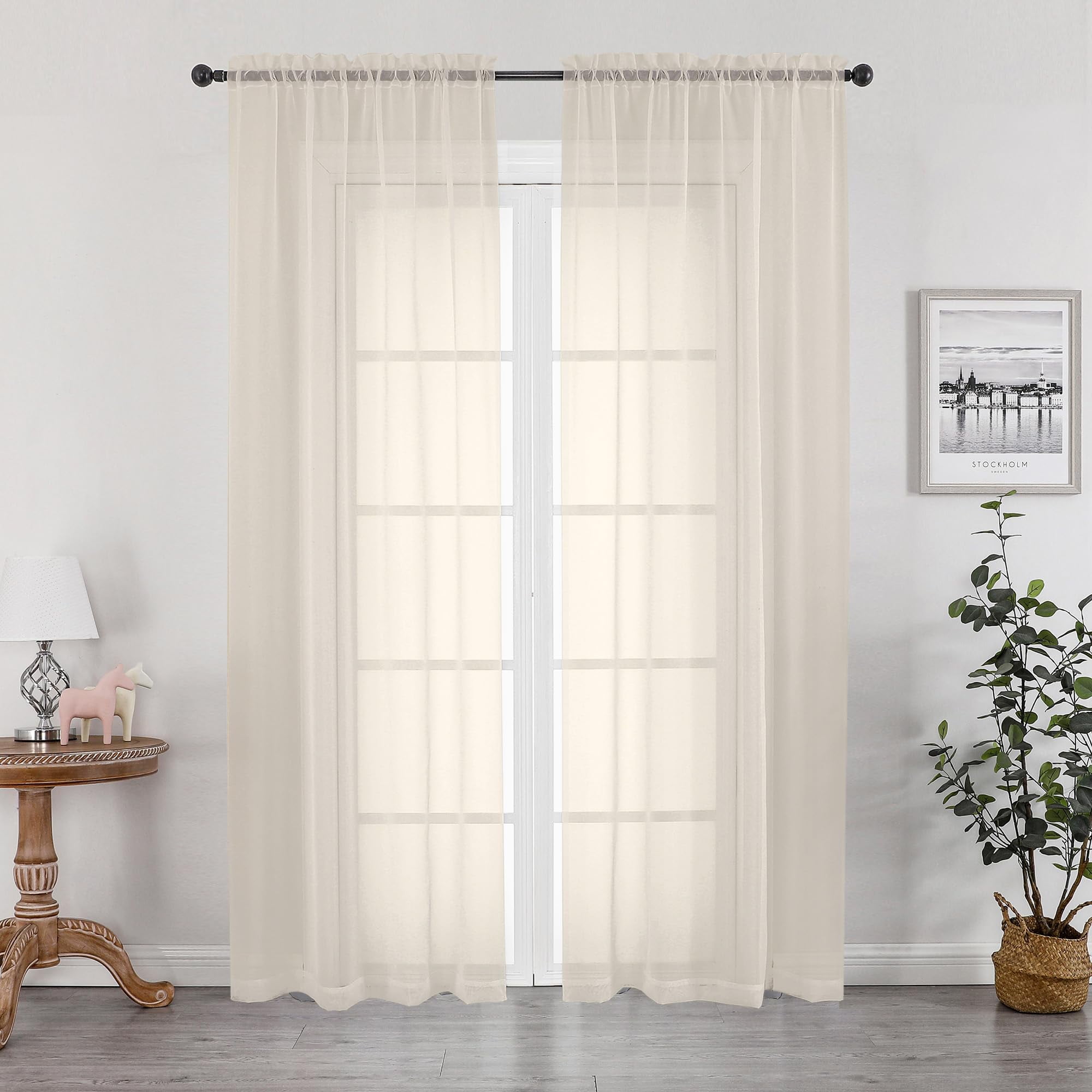 Photo inspiration: Soft Sheer Curtains Reference: Soft Sheer Curtains 84 Inch Length 2 Panels Rod Pocket
