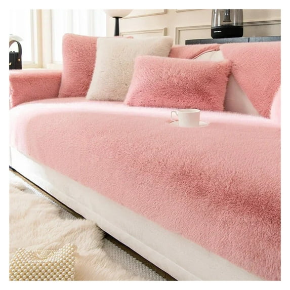 Soft Short Plush Sofa Cover Warm Winter Sofa Towel Covers Non-slip Dustproof Sofa Mat Sofa Blanket Couch Cushion for Living Room