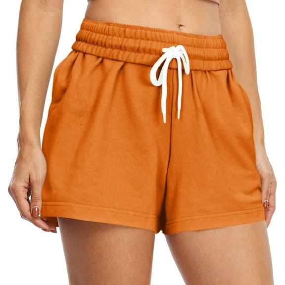 Soft Shorts Women Drawstring High Waist Sports Fashion Casual Short Active Inseam Stretch Lightweight Summer Elastic-Waist Shorts