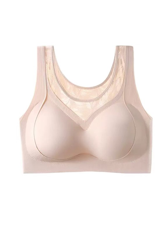 Soft No Show Bras for Women Solid Color Bra Sport Bras Wireless Comfortable Full Coverage Seamless Daily Second-skin Feel Push Up Bra Stretchy Casual Plus Size Bras Breathable Bras
