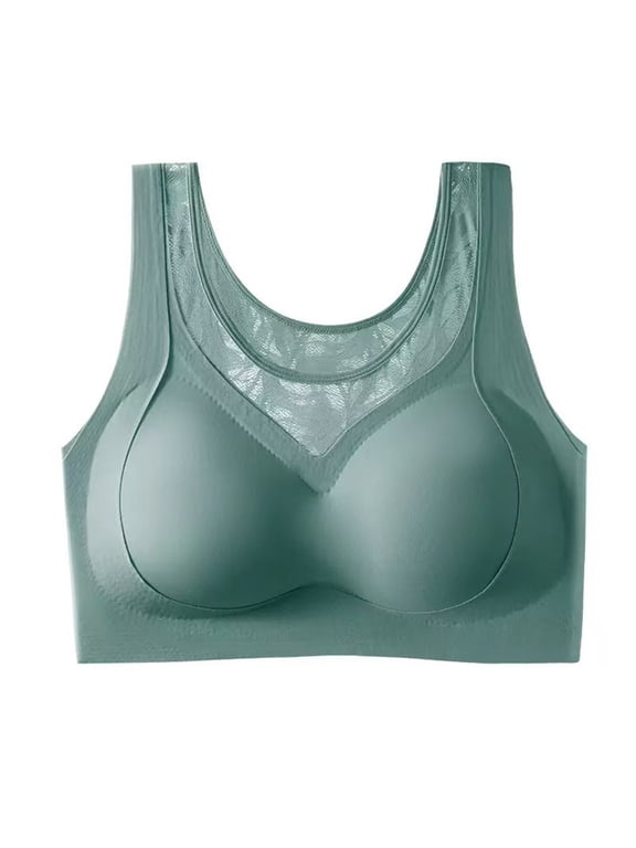 Soft No Show Bras for Women Bra Sport Bras Wireless Comfortable Full Coverage Seamless Daily Second-skin Feel Push Up Bra Stretchy Casual Plus Size Bras Breathable Bras Summer Sales Under $5