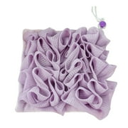 Soft Shower Loofah Sponge with Drawstring Soap Pocket, Rich Bubble Body & Back Scrubber, Multi-Functional Bath Bubble Maker for Daily Shower Cleansing