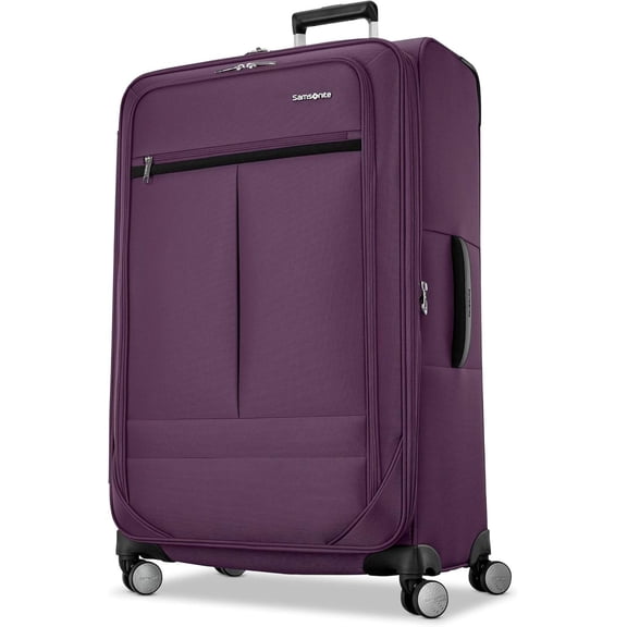 Soft-Sided 29-Inch Lightweight Large Checked Expandable Element Suitcase: , 360 Spinner Wheels, Adjustable Handle, 2 Front & 1 Side Pocket-