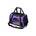 thumbnail image 1 of Soft-Sided Cat/Dog/Pet Carrier,Collapsible Pets Travel Carriers for Big Cats/Small Dogs with Shoulder Strap & Removable Mat,Mesh Puppy Carry Bag,Up to 16 Lbs(10"×11"×17",Purple), 1 of 6