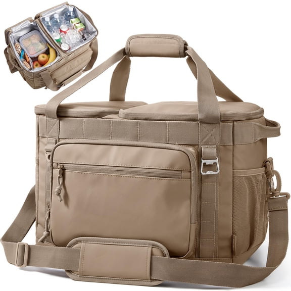 Soft Sided Cooler Bag Insulated 30/48/60 Cans  Large Collapsible & Leakproof Ice Chest For Picnic Beach Camping Travel