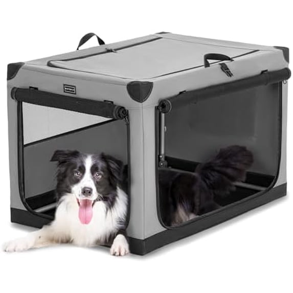 Curated visual reference: Picture Idea: Soft Sided Dog Crate With Patented Adjustable Fabric Cover Chewproof
