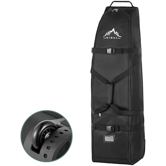 Soft-Sided Golf Travel Bag with Wheels - Heavy Duty 600D Polyester Oxford Wear-Resistant, Excellent Zipper Universal Size