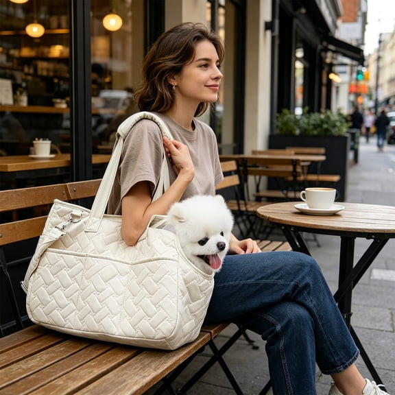 Soft Sided Pet Carrier Bag for Small Dogs Cats and Rabbits, Foldable Shoulder Pet Carrier with Breathable Mesh, Lightweight Travel Pet Tote for Vet Visits Hiking Outdoor Trips and Travel