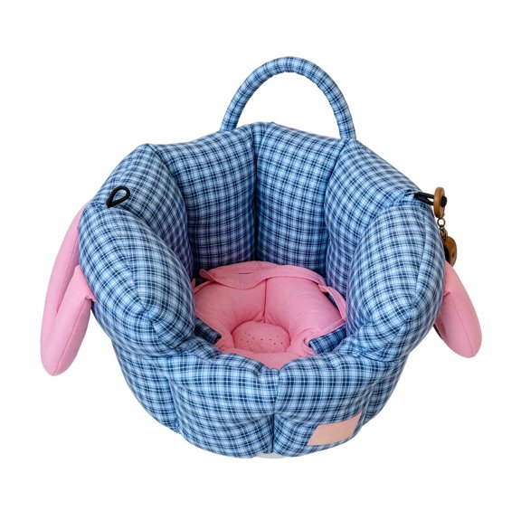 Soft Sided Pet Carrier Basket for Small Dogs and Cats Plush Travel Bed with Handle and Seat Belt for Car and Home Pet Use for Small Dogs and Cats at Home and on the Road