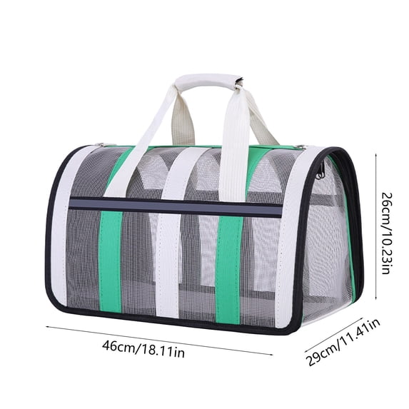 Soft-Sided Pet Carrier with Breathable Mesh Panels, Foldable Portable Travel Tote Bag for Small Dogs Cats Puppies, Lightweight Carrier with Handles for Vet Visits Car Rides Outdoor Use