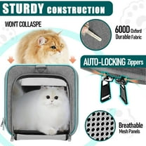 Soft-Sided Pet Carrier for Medium/Large Cats and Small Dogs - Grey, 20 lbs Capacity