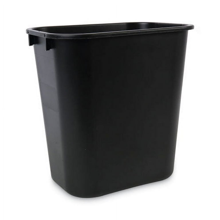 Soft-Sided Wastebasket, 14 qt, Plastic, Black Soft-Sided Wastebasket, 14 qt, Plastic, Black