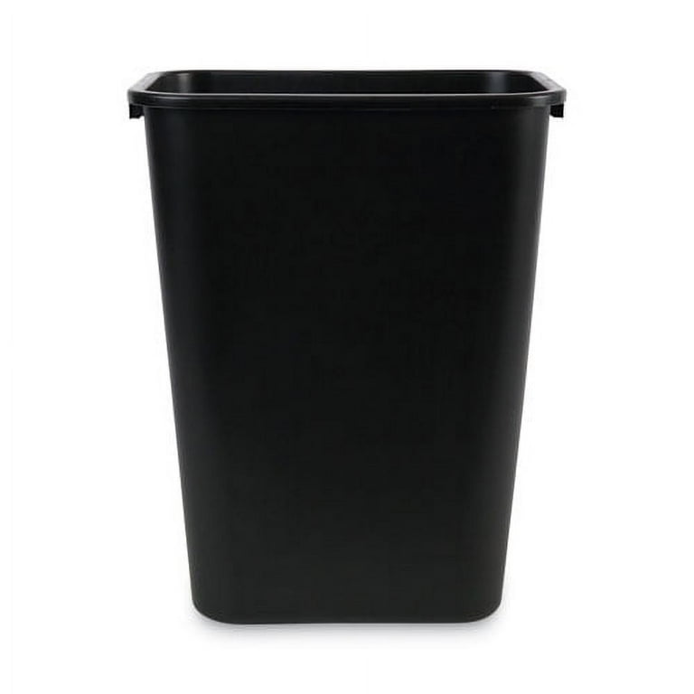 Soft-Sided Wastebasket, 41 qt, Plastic, Black Soft-Sided Wastebasket, 41 qt, Plastic, Black