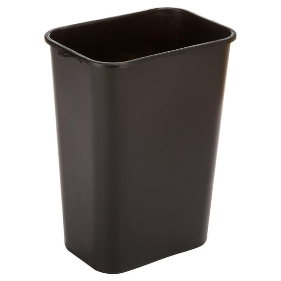 Soft-Sided Wastebasket, 41 qt, Polyethylene, Black