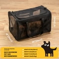 thumbnail image 1 of Soft-Sided  for Dogs & Cats, 20lb Capacity, 4-Sided Mesh, Collapsible Travel Bag, Black, 1 of 7