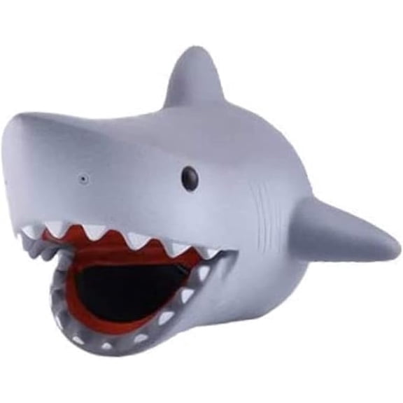 Soft Silicone Bath Spout Cover, Grey Shark Tub Faucet Protector for Toddler Kids Bathtub Safety and Bump Protection (K)