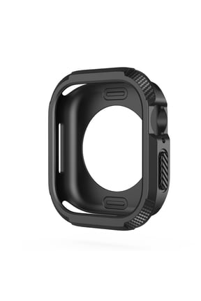Soft Silicone Bumper with PC Cover Compatible with Apple Watch Series 11/10 42mm, Military Grade Durable Slim Protector for Apple Watch Series 11/10 42mm Men Women [No Screen Protector] - Black