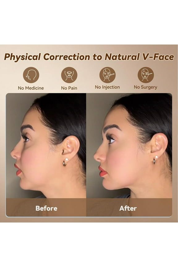 Soft Silicone Chin Strap V Shaped Face Mask 23-27 Inches Pink with  Dog House