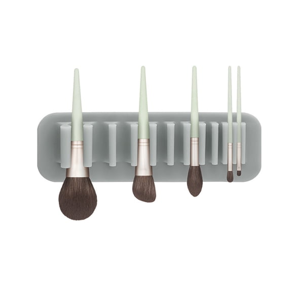 Soft Silicone Cosmetic Brush Storage Rack Wall-Mounted Makeup Brush Drying Rack Makeup Brushes Holder