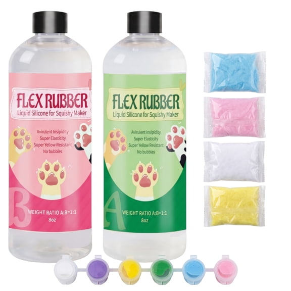 Soft Silicone Craft Kit For Adults: 16-ounce Quick-Drying Liquid Silicone Craft Set (1:1 A/B Mix Ratio). This Ultra-soft Silicone Rubber Craft Kit Is Perfect For Making Cat Paws, Small Seabass And Ot
