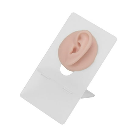 Soft Silicone Ear Model Realistic Simulation Ear Model for Piercing Practice Dark Skin Color