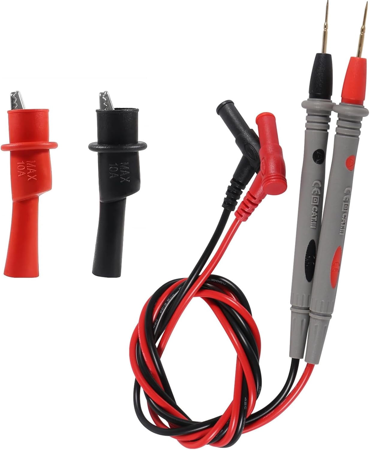 Soft Silicone Electrician Test Leads Kit CAT III 1000V, Multimeter ...