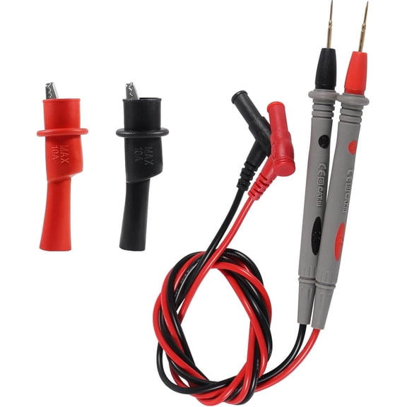 Soft Silicone Electrician Test Leads Kit CAT III 1000V, Multimeter Leads 20A, Digital Multimeter Probes Electrical Test Probe, Multimeter Test Leads with 2PCS 1000V 10A Crocodile Clips