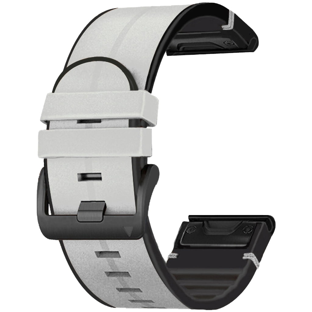 Soft Silicone & Genuine1eatherReplacement Band Stylish Watch Strap ...
