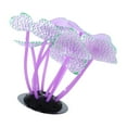 thumbnail image 1 of Soft Silicone Glowing Aquarium Mushroom Coral Aquatic Artificial Coral for Fish Tank Decoration Purple, 1 of 7