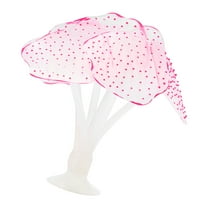 Soft Silicone Glowing Aquarium Simulation Coral with Sucker Aquatic Artificial Coral Pink