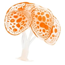 Soft Silicone Glowing Aquarium Simulation Coral with Sucker Aquatic Artificial Water Plants Orange