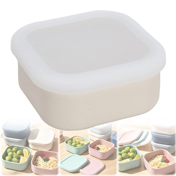 Soft Silicone Lunch Container with Lid, 5.3