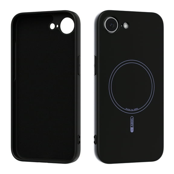 Soft Silicone Protective Back Case for iPhone 16e with Microfiber Lining, Lightweight Anti-Scratch Magnetic Shockproof Anti-Fingerprint Ultra Slim Case Wireless Charging Compatible, Black