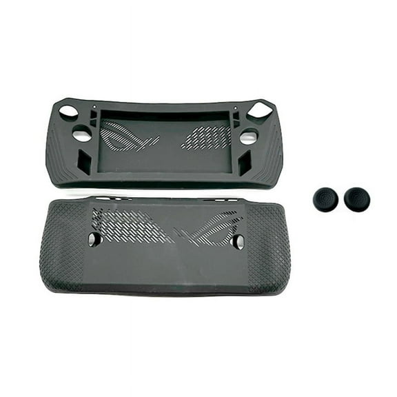 Soft Silicone Protective Case & Keycaps Fit for ASUS Rog Ally XAll Around Cover Case with Joystick CapsStick Caps Anti-Scratch Comfort Thumb Grip Set Anti-Bump and Anti-Drop