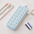 thumbnail image 1 of Soft Silicone Quilted Grids Zipper Pencil Case, Durable and Flexible Storage Pouch for Pens and Stationery, Lightweight and Easy to Clean for Office, Travel, and Daily Organization, 1 of 5