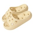 thumbnail image 1 of Soft Silicone Slides For Men And Women With Cutout Patterns Thickened Sole Non-Slip Outsole Easy Clean Yellow Eva European 37-38 Us 6-6.5 Foot Length 9.45 Inches Yellow, 1 of 9